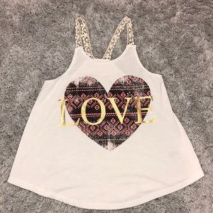 White ‘LOVE’ tank top